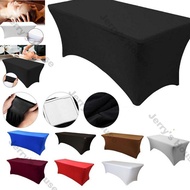 Elastic Banquet Table Cloth Cover Beauty Salon Massage Table Cover Color Skirt Event Hotel Kain Saru