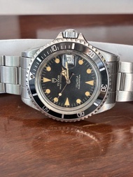 Tudor vintage 舊裝/膠面 200m ref:79090 Submariner 200m ,  black dial+bezel.  有行紙