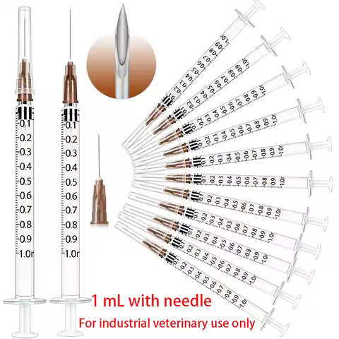 1ml Veterinary and Industrial Syringe, Plastic Tube Syringe, Small Dosing Syringe, Liquid Syringe DI