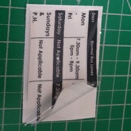 SG Bus Lane timing Decal