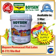 BOYSEN Permacoat Flat Latex BS 771 Tile Red 1 liter | 4 liters | 16 liters