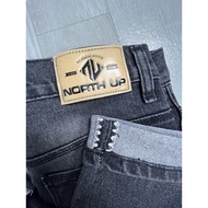 NORTH UP DENIM SELVEDGE ACCENT STRETCH PANTS STHELSTICH SELVEDGE ACCENT BLACK JAZZ DESTROYRedline