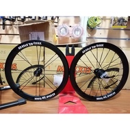 Folding bike high profile rim wheelset 20 inch 406 36mm seal bearing hub V Brake only