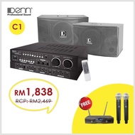 DENN C1 Karaoke PROMO- Karaoke Amplifier DK-C10 + Karaoke Speaker DKS-450 + FREE Wireless Microphone