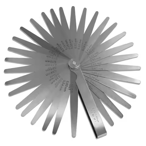Spurtar 32 Blades Feeler Gauges 0.001-0.04" (0.03-1.00mm) Tapered Feeler Gauge Set Metal Thickness G