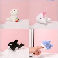 ELLSWORTH Orca Plush Keychain, Shark Orca Animal Beluga Plush Keyring, Cute 10cm Ocean Series Plush 