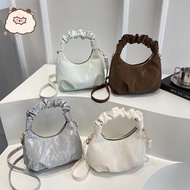 Retro Cloud Bag, Small Pleated Handbag, Stylish Crossbody Bag, Cloud Bag, Pleated Small Tote Bag