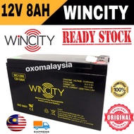 WINCITY 12V 8.0ah 8ah Rechargeable Sealed Lead Acid Battery Autogate UPS CCTV Tangki Elektrik