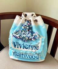 Vivienne Westwood 西太后 風格 反戰包 塗鴉 帆布 單肩包💎