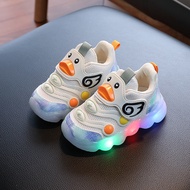 Boys Girls Led Casual Shoes Cute Cartoon Duck Sneakers Toddler Shoes Kids Breathable Mesh Sports Sho