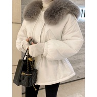 Korean Style Fashion Winter Fur Collar Down Padded Jacket Women Clothes Winter Down Jacket Outerwear
