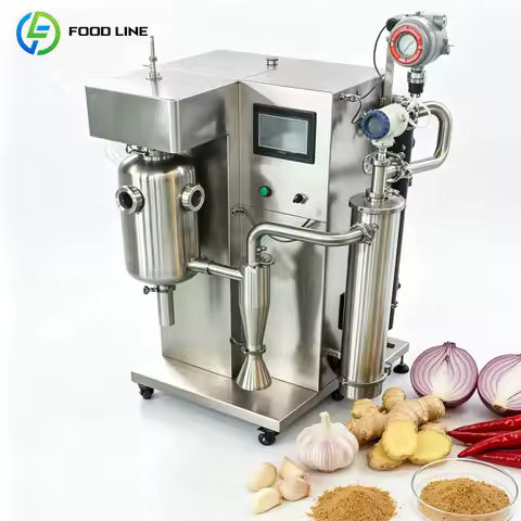Spray Dryer Machine Garlic Ginger Chili Onion Powder Processing Line Customized