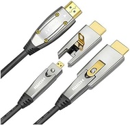 Jeirdus 5ft 1.5Meters AOC HDMI Fiber Optic Cable 18Gbps High Speed 4K60HZ, with Small Micro and Stan
