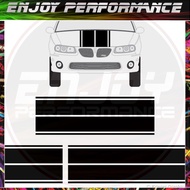 For 1Set Pontiac G6 G8 GTO Grand Prix  Am Dual Rally Racing Stripes Vinyl Decals Car styling