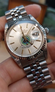VINTAGE 👑ROLEX DATEJUST 16014  Saudi dial 中東面👳沙特國防部徵章-皇家空軍🛩️定制軍方禮品和獎勵之一，保存極好98%新  3035機蕊 有商舖信譽購買單