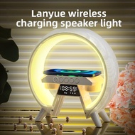 New Big G Multi functional Bluetooth Speaker with Colorful Lights and Clock Wireless Charging X63 Bl