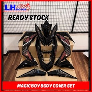 MAGIC BOY COVER SET BATMAN RED / BLACK HONDA RS150 V1 V2 RS BLACK WHITE UNCLESPANAR LHMOTOR BCK00694