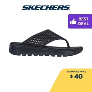Skechers Women Foamies Footsteps Beach Ready Walking Sandals - 111578-BBK Dual-Density, Machine Washable, Luxe Foam SK75
