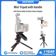 NEEWER Mini Desk Tripod ขาตั้งกล้องขนาดเล็ก สำหรับกล้องและโทรศัพท์ พร้อมตัวยึดโทรศัพท์ และอะแดปเตอร์