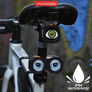 SMARTSIMPLE Motorcycle Bicycle Devil Eye Light Decorative Wiring-free Design Builtin Large-capacity 