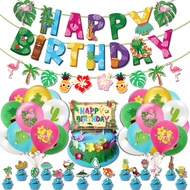 Tropical Hawaiian Theme Balloon Birthday Party Decor Kids Flamingo Summer Hawaii Party Decor Luau Al