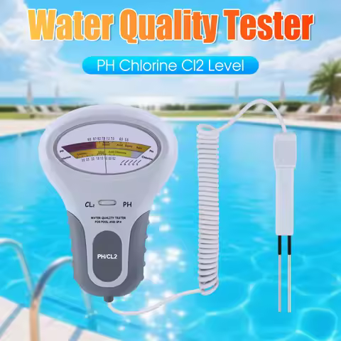 Water Chlorine Tester Professional PH Chlorine Cl2 Level Meter Tester with Probe for Swimming Pool S