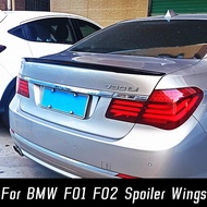 For 2008-2014 BMW 7 Series F01 F02 740i 750i ABS Material Black Carbon Rear Trunk Lid Car Wing Duckt