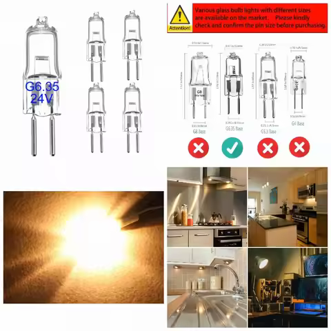 5PCS G6.35 AC 24V 35W 50W 100W 150W 200W 250W GY6.35 Light Bulb JC Type Bi-pin Base Fishing Light Ma