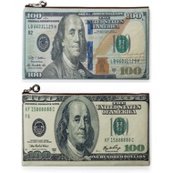 FM FM42 $100 Bank Note 2PCS Small Canvas Bag with Inner Lining Brown Zipper 20cm*11.5cm(7.87"*4.52")
