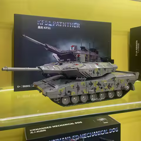 Military Panther KF51 Main Battle Tank Building Blocks WW2 Army Soldier Weapons Model Bricks Toys Fo