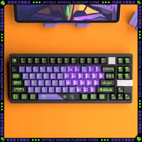 SPYSELF EVA Unit-01 OEM Profile Two-Tone Translucent PBT Keycaps Full Set