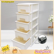 Abdulah Happy Day_OfficialTier Drawer Cabinet Abbaware Whole White / Plastik Kabinet Storage Laci Simpanan Almari