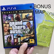 Grand Theft Auto V Premium Edition Original Sony Playstation Kaset Ps4 GTA 5 Ps 4 Game Gta5 gtav auto5 gran thevt autov thef ps5 bd games online thev 4 five 6 vi bully buly 2 II bekas second baru cd disc segel ALL mulus ori seken region 3 reg3 reg asia R3