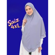 Tudung Sarung 2 Layer Scuba Size 4XL