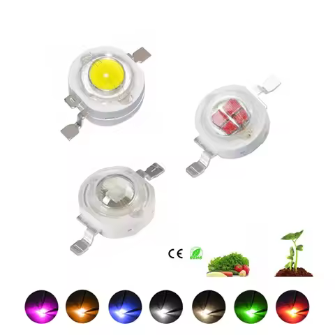 10pcs 1W 3W 5W High Power LED Chip Lamp Diodes Warm White Cold White 10000K 30000K Red Green Blue Ye