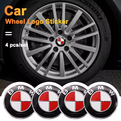 4Pc 50mm 60mm 56mm Wheel Center Caps Emblem Badge sticker 50th Anniversary For BMW E39 E46 E90 E60 E