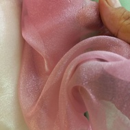 bahan kain organza pasir organza cristal organdi kain kaca