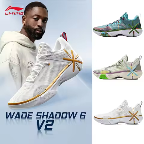 LI-NING Wade Shadow 6 V2 Men's Basketball Professional Sport Shoes Anti Slip Rebound Basketball Game