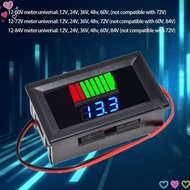 Car Battery Charge Level Indicator Universal Digital Display LED 12V 24V 36V 48V 60V 72V