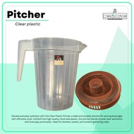 MegaMartPlace Pitcher Clear plastic Pichel water pitcher with lid, Pitcher Water Jug Pitsel