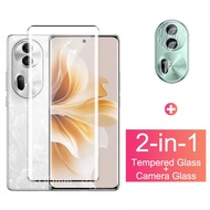 For OPPO Reno 11 Pro Tempered Glass Full Cover Screen Protector For OPPO Reno 11 10 9 8T 8 8Z Pro Plus 5G 4G Glass Film and Lens Protector