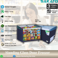 SAKATO Slanding Glass Door Freezer [DELIVERY - KLANG VALLEY] - 585L (Before Buy Pls Chat Us)(Require