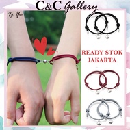 (2 Pc) MAGNETIC COUPLE BRACELETS MAGNETIC COUPLE BRACELETS KOREAN BRACELETS