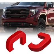 Tow Hooks Covers for GMC Sierra 1500 2019-2024, Front Hitch Cover 2Pcs Car Customized Tow Hooks Comp