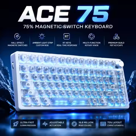 MCHOSE Ace75 Magnetic Axis Mechanical Keyboard Wired Custom Gaming Esport Keyboard Valorant Delta Fo