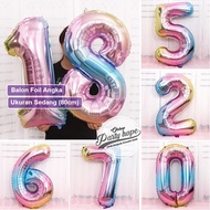 Jumbo Number Balloon RAINBOW 80 Cm / Number balloon / RAINBOW number balloon