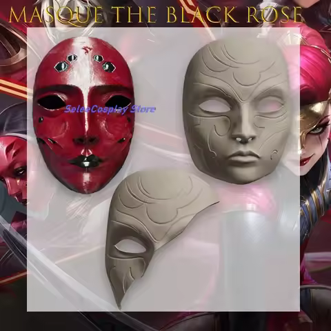 Masque of the Black Rose Elise Cosplay Mask Game Character Replica Prop for Anime Convention Hallowe
