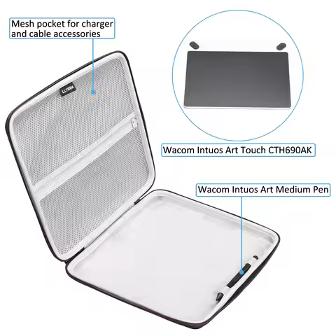 LTGEM Case for Wacom Intuos Small Bluetooth Graphics Drawing Tablet fits Model CTL4100 or XPPen Grap
