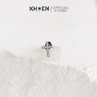 (1 Piece) Stone Cross Piercing - Titanium G23 - Eyelets Store