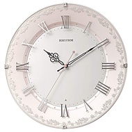 Rhythm (RHYTHM) radio wave clock, analog continuous second hand, interior crystal Western-style clock pink Φ33x4.9cm 8MY538SR13